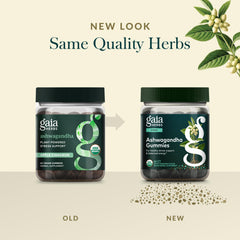Gaia Herbs detalle de canela y jengibre que aporta sabor característico