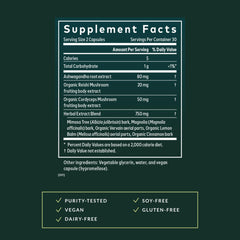 Gaia Herbs etiqueta con lista de ingredientes y pureza