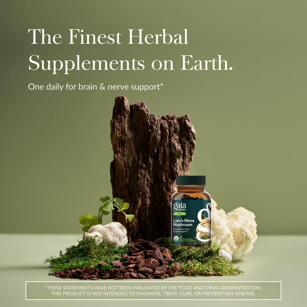Gaia Herbs cápsulas veganas abiertas mostrando forma y fácil ingestión