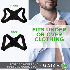 Gaiam comparación de escala mostrando cómo queda según talla