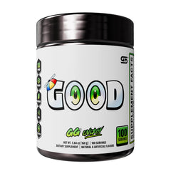 Gamer Supps GG Energy envase frontal mostrando sabor y 100 servicios