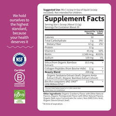 Garden of Life etiqueta con lista de ingredientes y certificaciones, transparencia y calidad
