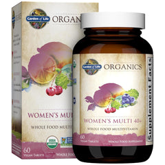 Garden of Life frasco frontal con diseño claro y beneficios visibles