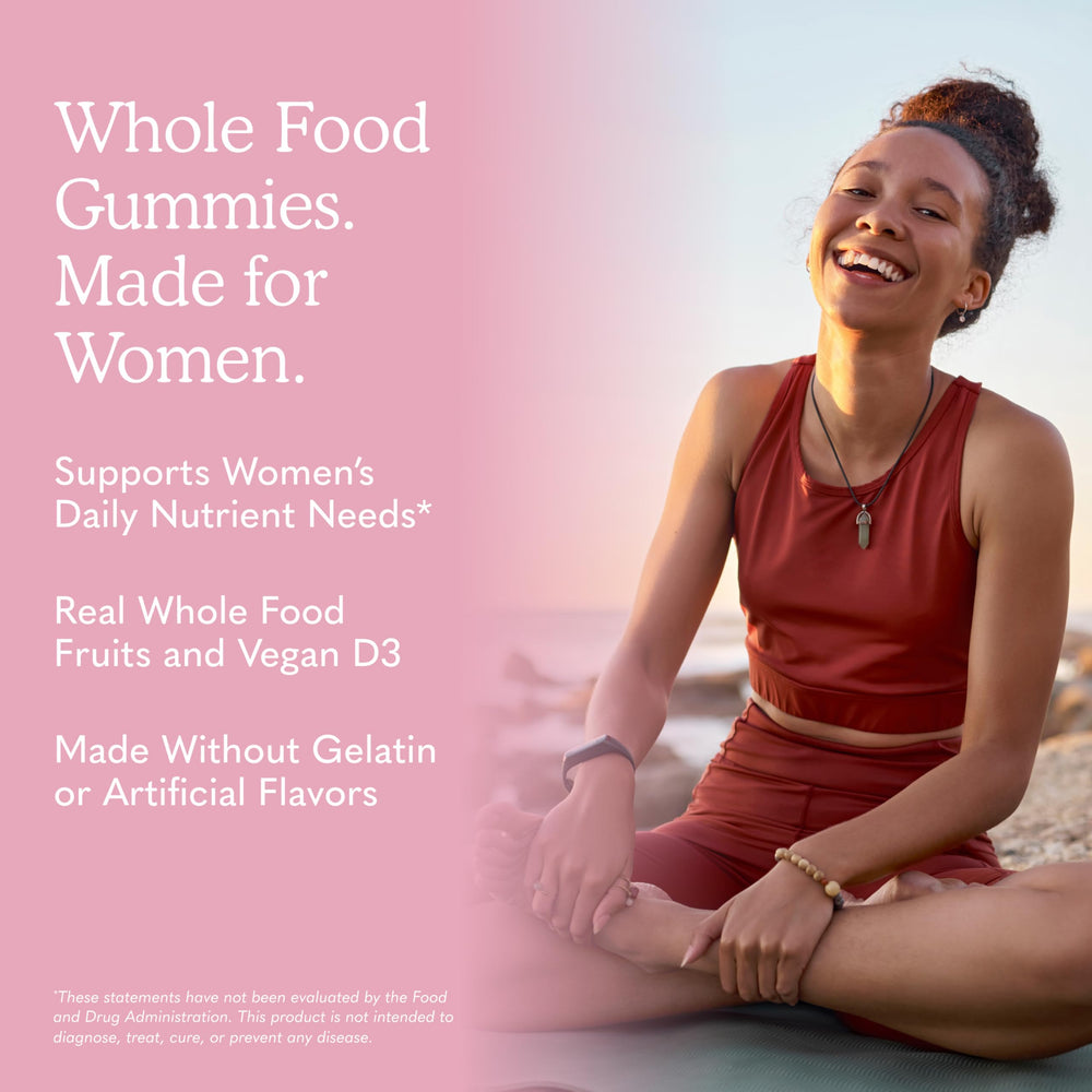 Frutas enteras usadas por Garden of Life destacando nutrientes de origen real