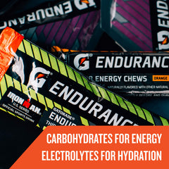 Paquete de 12 sobres Gatorade Endurance agrupados, marca lista para varios entrenos