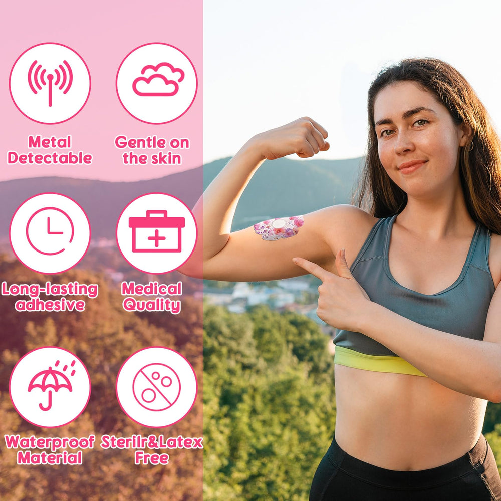 Geiserailie parche aplicado sobre sensor Dexcom G7 para protección durante ejercicio