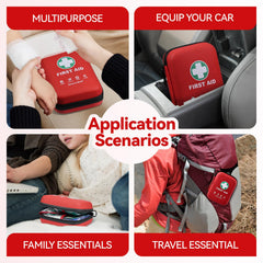 General Medi botiquín sobre mochila en campamento, ideal para actividades outdoor
