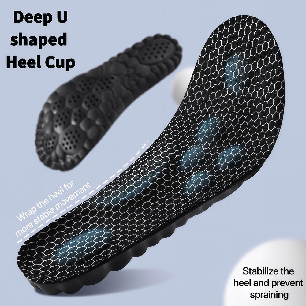Generic persona caminando con plantillas para menos fatiga diaria