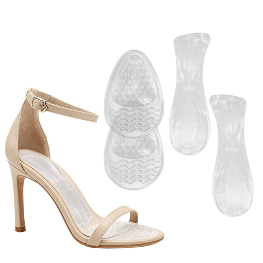 Genérico: plantilla de gel con énfasis frontal para redistribuir presión.