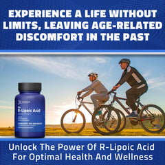 Cápsulas de Geronova Research R-Lipoico bio-mejorado en la palma de la mano