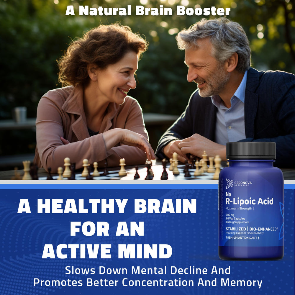 Conjunto de cápsulas de Geronova Research R-Lipoico bio-mejorado para uso diario