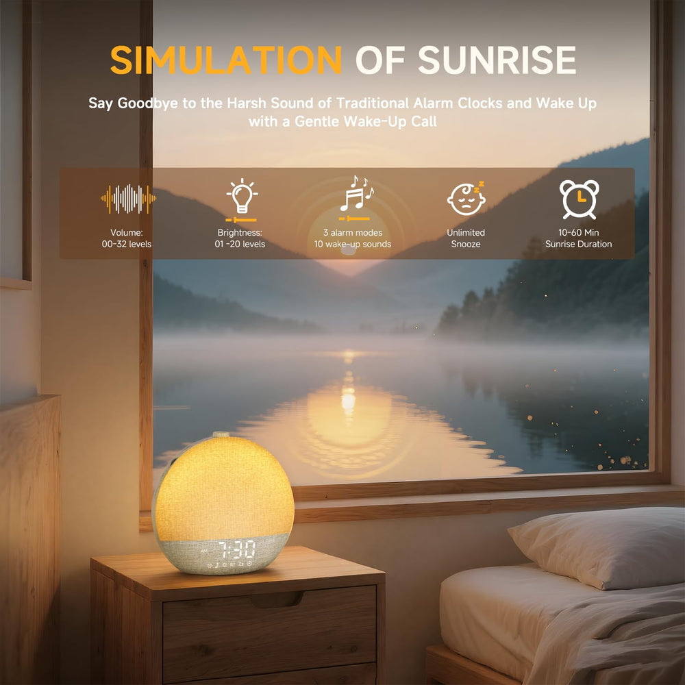 Geuuap luces simulando amanecer para un despertar más natural