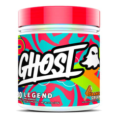 GHOST envase frontal Orange Cream mostrando marca y beneficio de rendimiento
