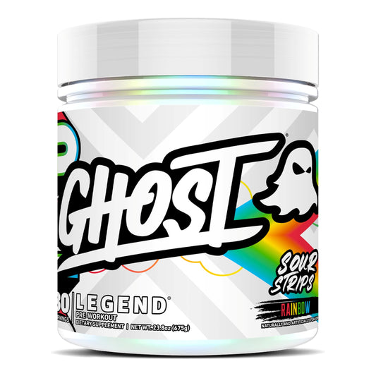 GHOST tarro frontal mostrando etiqueta y beneficio energía inmediata