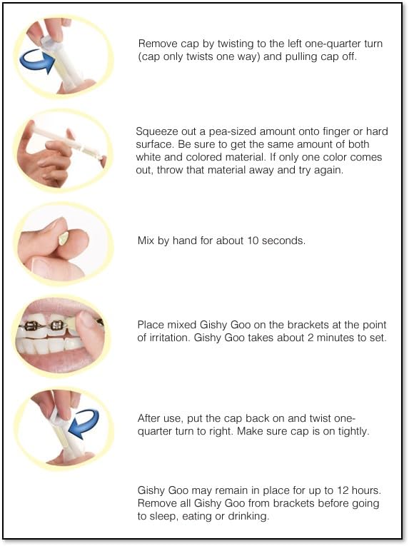 Gishy Goo kit junto a regla mostrando tamaño compacto y portabilidad