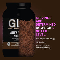 Escena lifestyle con GLO Whey en cocina sana para apoyo al día a día
