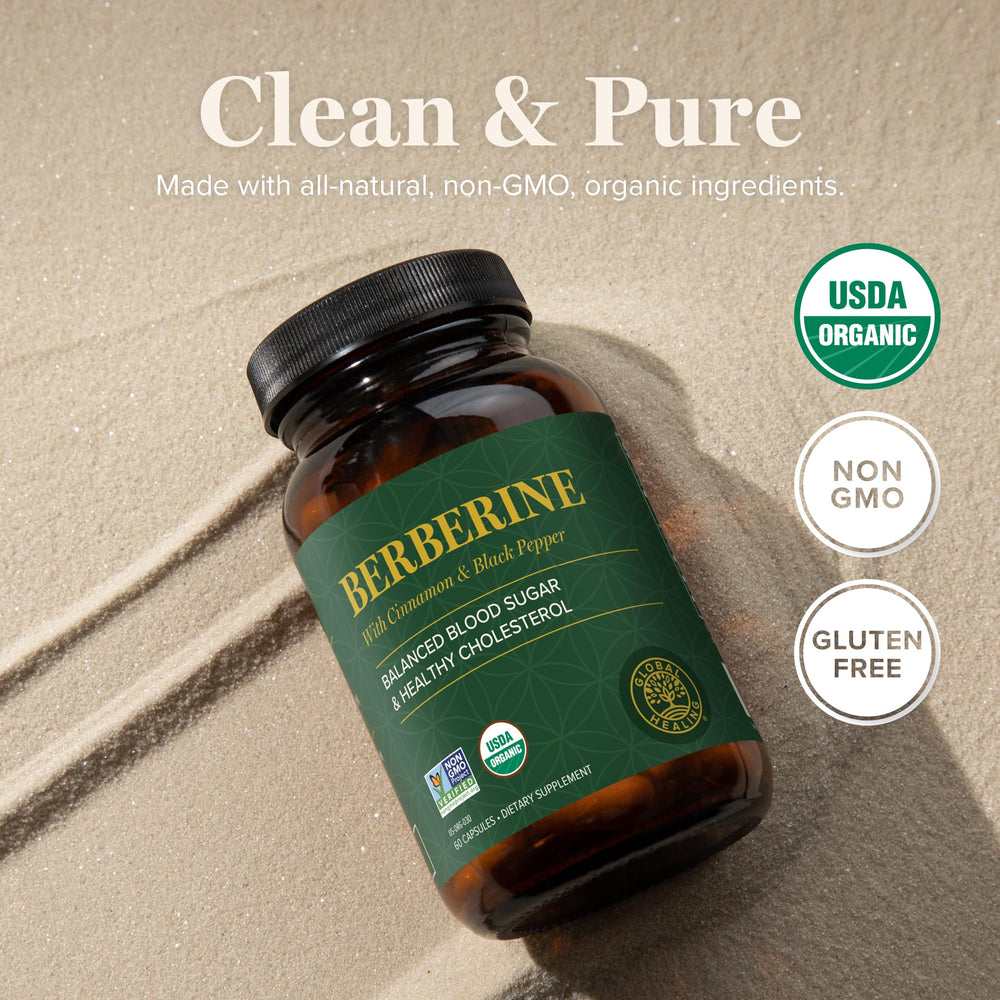 Global Healing Center Berberina-canela-ceylon aporta aroma y soporte glucémico.