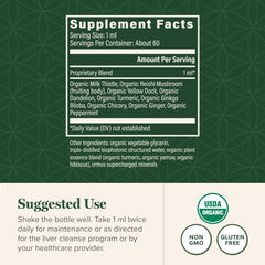 Global Healing Center etiqueta informativa visible con beneficios y ingredientes