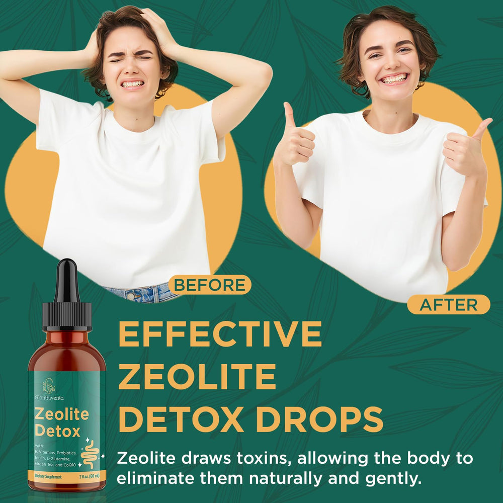Frasco de Glorithiventa junto a una mano para comparar tamaño, facilita controlar la dosis diaria