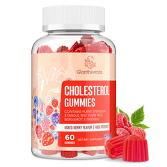 Glorithiventa envase frontal con gomitas frutos del bosque, fácil identificación y uso