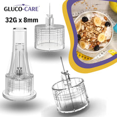 GLUCO-CARE primer plano pared delgada para flujo más suave