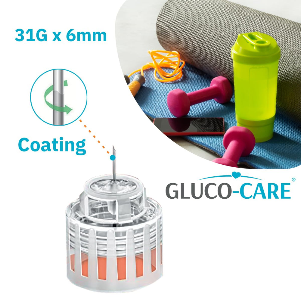 GLUCO-CARE punta montada en pluma, conexión twist-on firme y estable