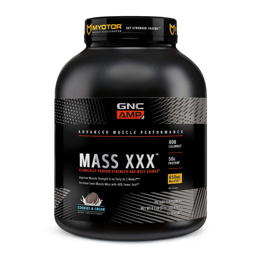 GNC AMP Mass XXX polvo de proteina para apoyar la masa muscular