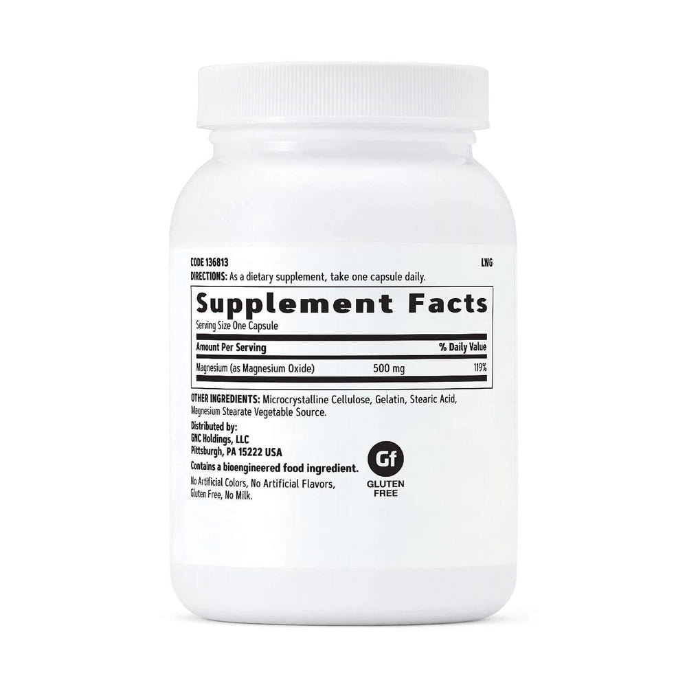 GNC detalle de la etiqueta nutricional con información clara y beneficios