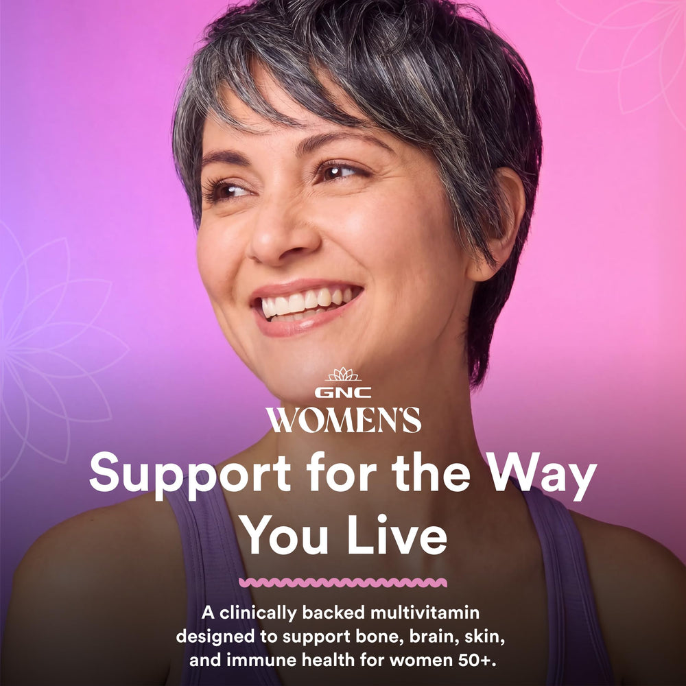GNC primer plano de comprimido destacando textura y fácil ingestión