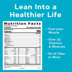 Etiqueta nutricional GNC Total Lean mostrando 25 g proteína y vitaminas, útil para comparar