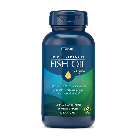 GNC Aceite de Pescado de Alta Potencia Mini Cápsula Suave para salud diaria
