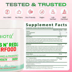 GOBIOTIX etiqueta nutricional ampliada mostrando ingredientes limpios