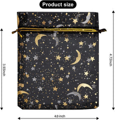GoClimber primer plano del estampado luna y estrellas con brillo
