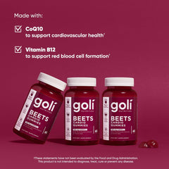 Goli ingredientes: remolacha y CoQ10 en composición informativa