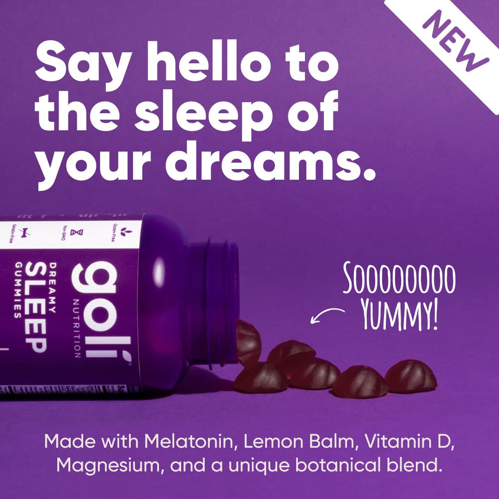 Goli Dreamy Sleep Gummy: paquete de 60 gomitas para descanso gradual.