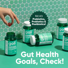 Caja abierta con múltiples frascos Goli lista para consumo prolongado