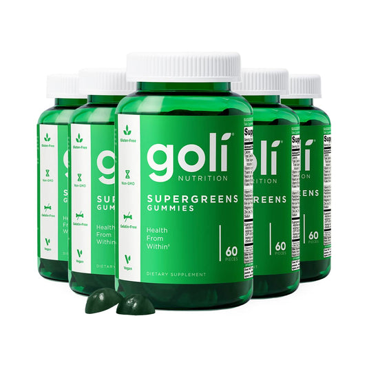 Goli Supergreens gomitas con extracto de alcachofa para apoyo digestivo