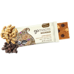 GoMacro barra cortada mostrando interior y mezcla de ingredientes