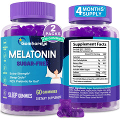 Gomhoreye melatonina 30 mg botella de gomitas para descanso nocturno de calidad