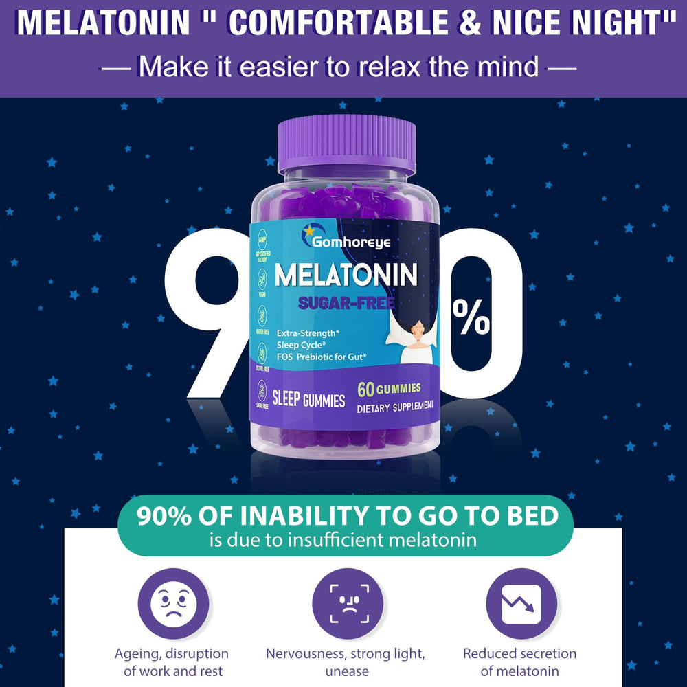 Gomhoreye melatonina 30 mg gomitas con equilibrio de pH para bienestar diario
