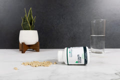 GoodApple producto en mesa con comida grasa, apoyo a la digestión