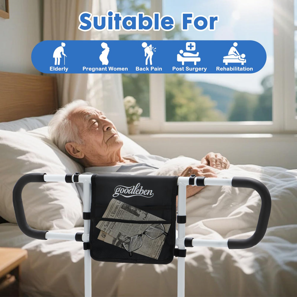 Imagen goodleben mano usando el asidero ergonómico, facilita incorporarse