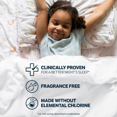 GoodNites vista lateral de barrera antifugas que evita derrames nocturnos