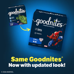 GoodNites vista lateral que muestra grosor del absorbente para confianza