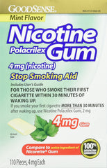 Good Sense chicle 4 mg menta presentación frontal y etiqueta clara