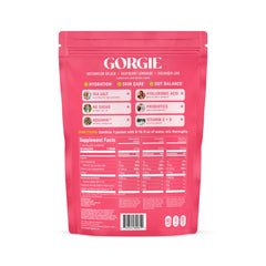 GORGIE stick junto a botella para comparar tamaño y portabilidad