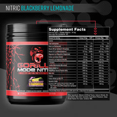Gorilla Mind Gorilla Mode Nitric detalle del polvo fino para mezcla uniforme y sabor consistente
