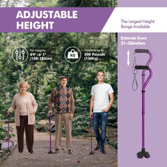 GPTCAMP bastón junto a una persona para mostrar tamaño y ajuste