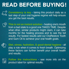 Great Oral Health persona masticando tabletas para apoyar control del mal aliento