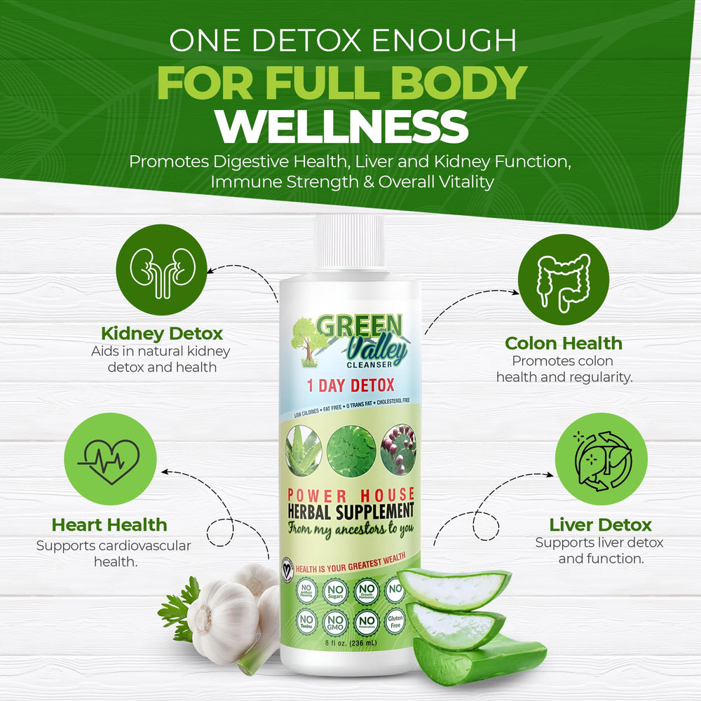 Green Valley Cleanser botella abierta con gotas, fácil aplicación y control